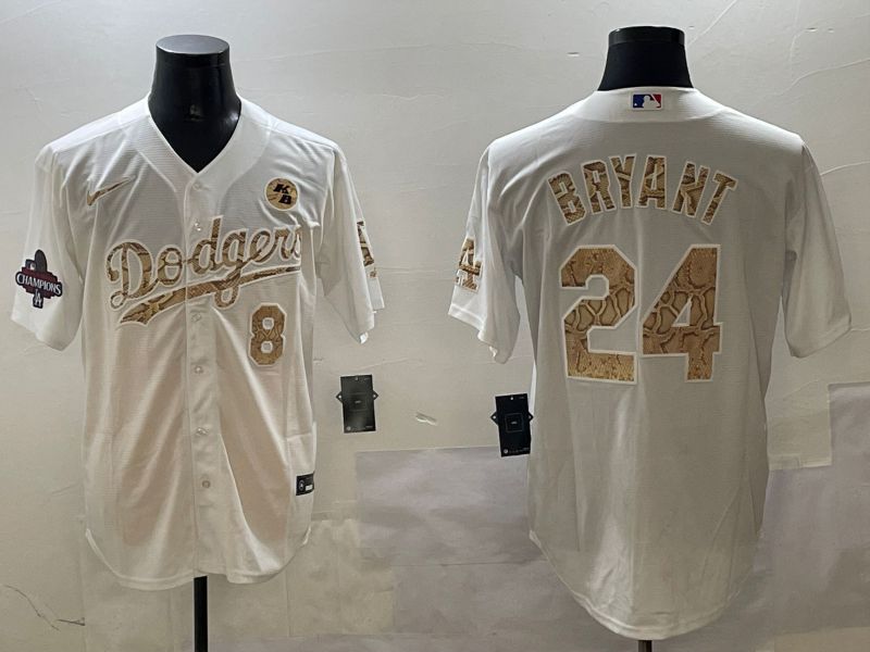 Men Los Angeles Dodgers #24 Bryant White Fashion Game 2025 Nike MLB Jersey style 3069->los angeles dodgers->MLB Jersey